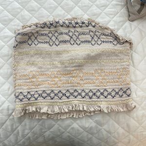 Urban Outfitters Embroided Tube Top